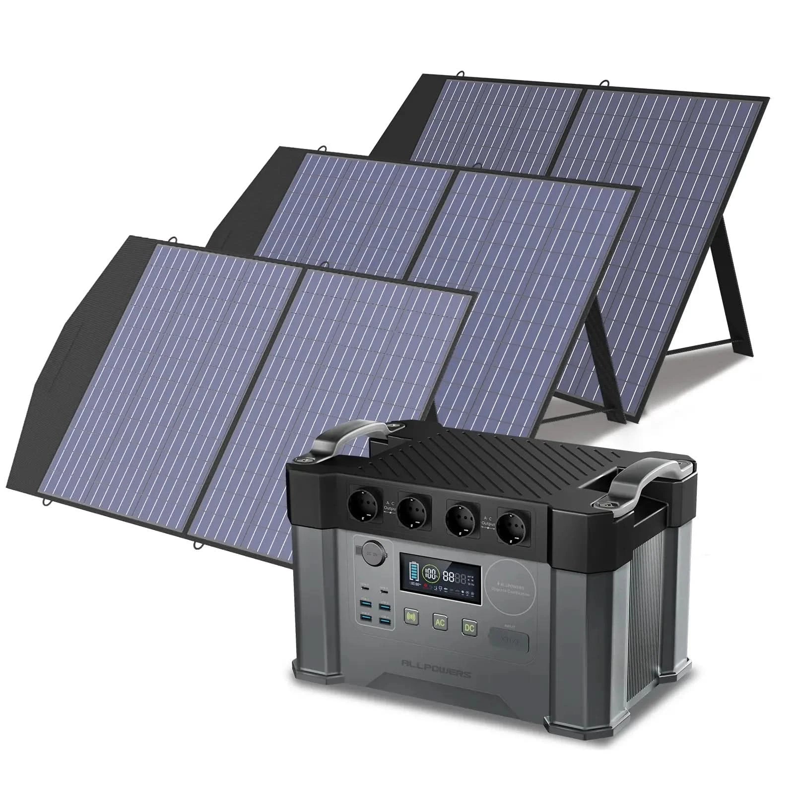 ALLPOWERS Solar Generator Kit 2000W (S2000 + SP027 100W Solar Panel)