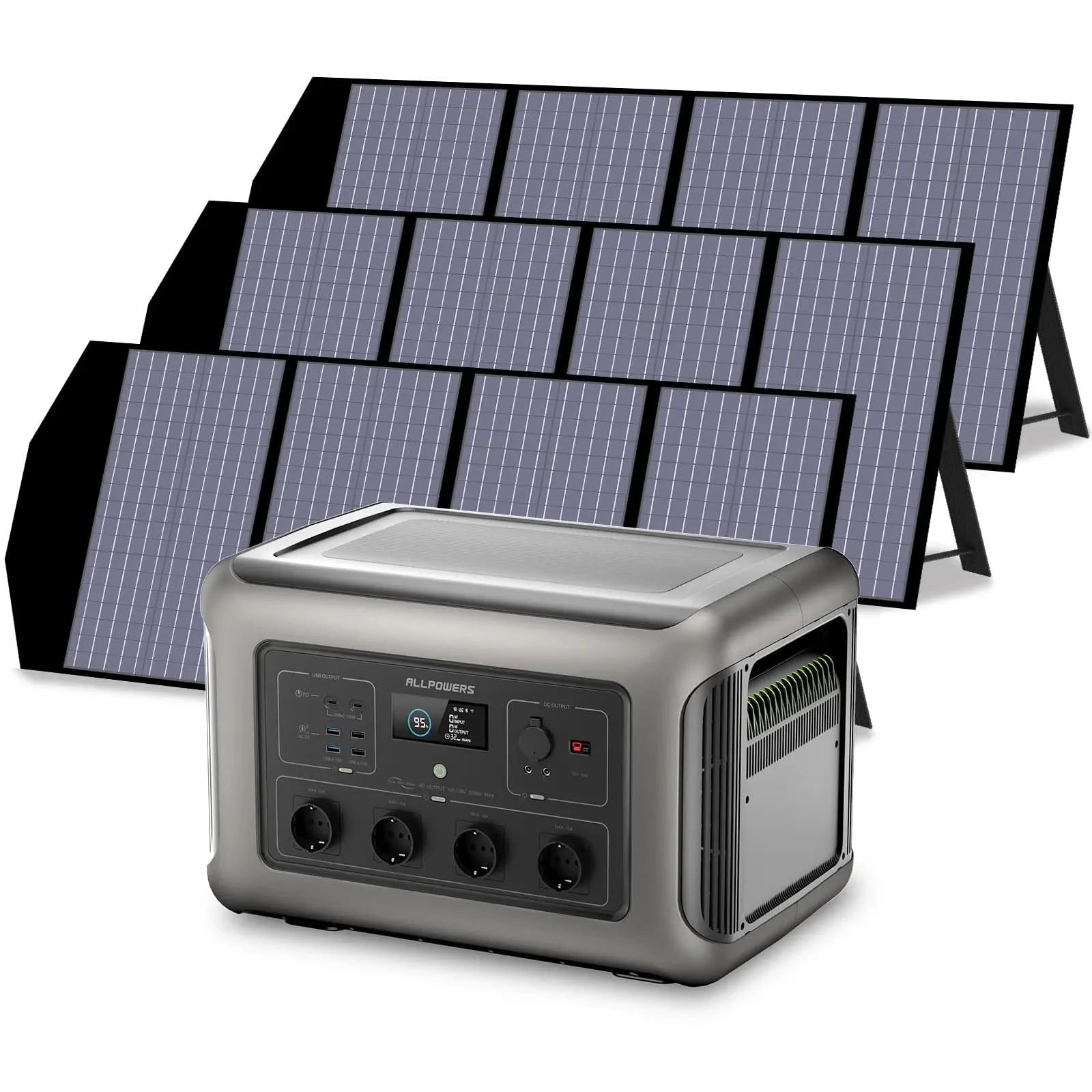 ALLPOWERS Solar Generator Kit 3500W (R3500 + SP029 140W Solar Panel)