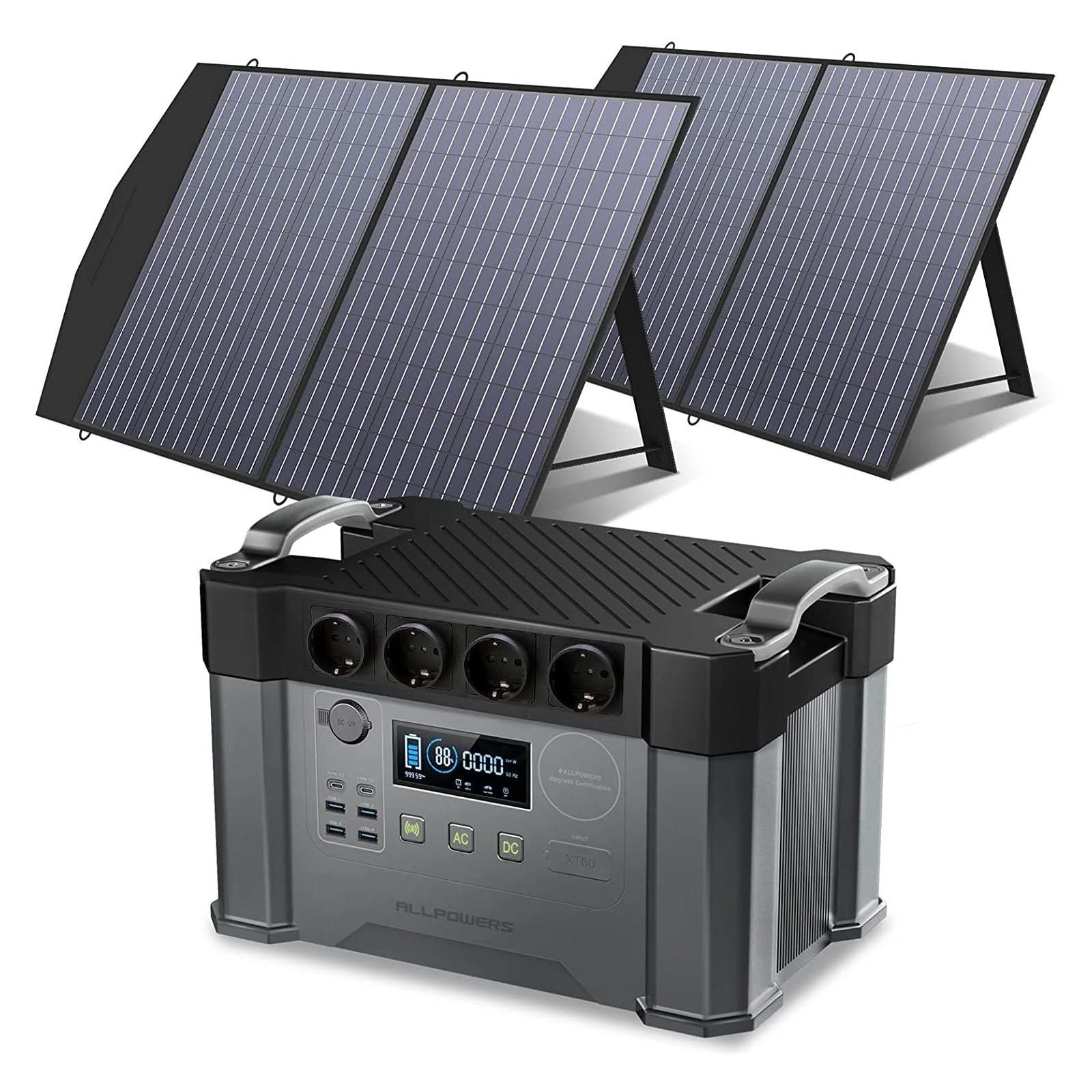 ALLPOWERS Solar Generator Kit 2000W (S2000 + SP027 100W Solar Panel)