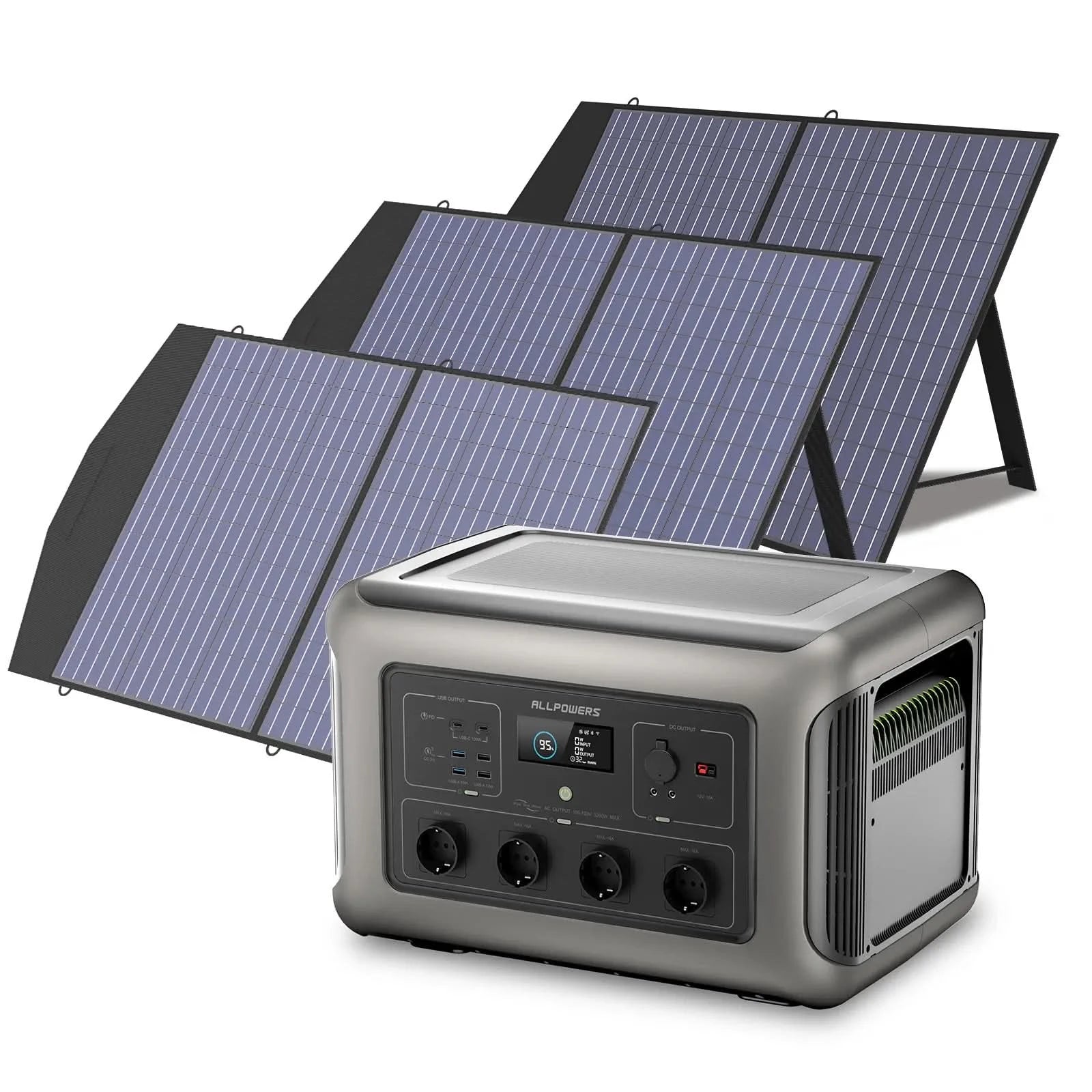ALLPOWERS Solar Generator Kit 3500W (R3500 + SP027 100W Solar Panel)